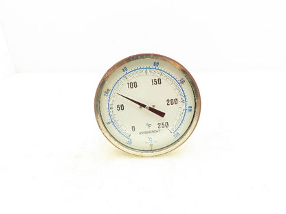 Ashcroft Dial Thermometer 0-250°F 5" Gauge 6" Stem Adjustable