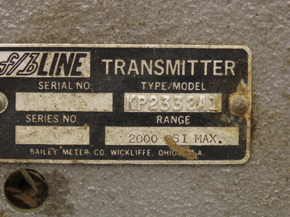 Bailey KP2332A1 F/b Line Pneumatic Differential Pressure Transmitter 2000PSI