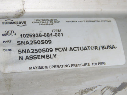 Flowserve SNA250S09 Automax Pneumatic Valve Actuator Indicator 6" 300PSI