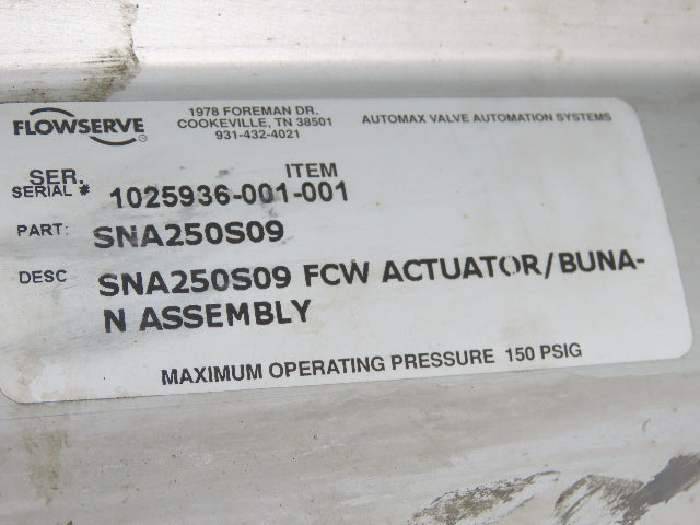Flowserve SNA250S09 Automax Pneumatic Valve Actuator Indicator 6" 300PSI