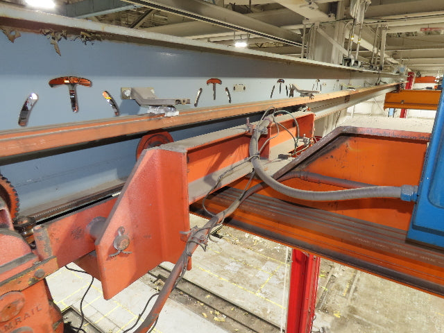 Cleveland Tramrail P&H 3 Ton Single Girder Underhung Bridge Crane 45' 10" Span