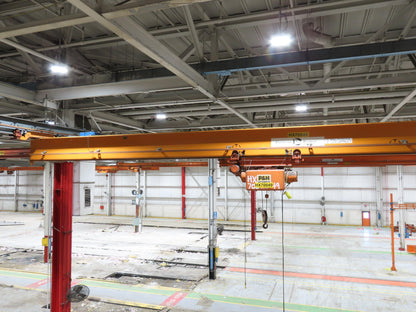 Cleveland Tramrail P&H 2 Ton Single Girder Underhung Bridge Crane 45' 10" Span
