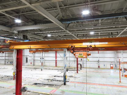 Cleveland Tramrail P&H 2 Ton Single Girder Underhung Bridge Crane 45' 10" Span