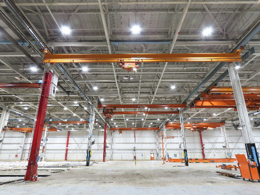 Cleveland Tramrail P&H 2 Ton Single Girder Underhung Bridge Crane 45' 10" Span