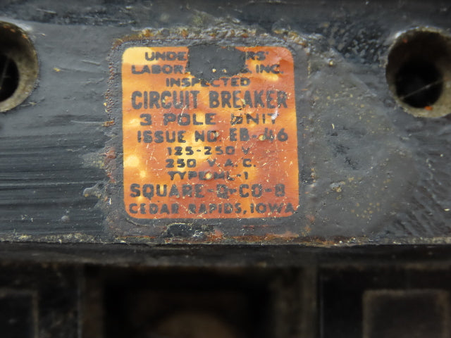 Square D ML-1 Circuit Breaker 70A 250V 3 Pole Lot Of 2