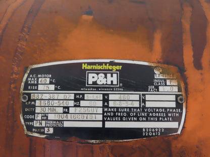 Cleveland Tramrail P&H 3 Ton Single Girder Underhung Bridge Crane 41' Span