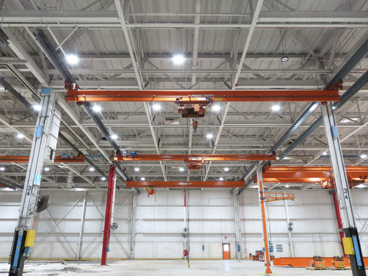 Cleveland Tramrail P&H 3 Ton Single Girder Underhung Bridge Crane 41' Span