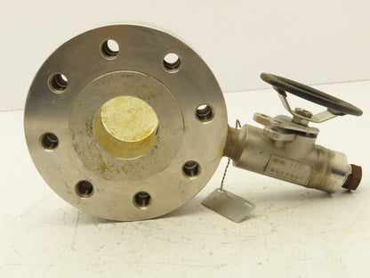TBV FRM-20 Stainless Steel 2" ANSI Class 300 TEE 2x2x1/2" Pipe Flange Valve
