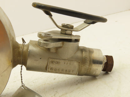 TBV FRM-20 Stainless Steel 2" ANSI Class 300 TEE 2x2x1/2" Pipe Flange Valve