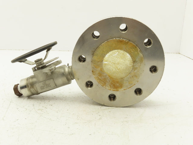 TBV FRM-20 Stainless Steel 2" ANSI Class 300 TEE 2x2x1/2" Pipe Flange Valve