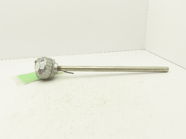 Athena Tudor Sensors Dual Thermocouple Sensor 0-2200°F 17-3/4" Probe 3/4" Npt