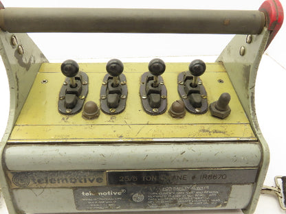 Telemotive RC-E3600 Vintage Crane Control Remote 4 Lever 2 Button 2 Switches