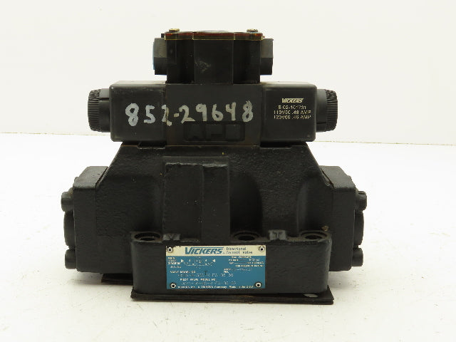Vickers DC4V-3S-6C-M-FW-B5-60 Directional Pilot Valve 3000PSI 120V 1/2" Npt