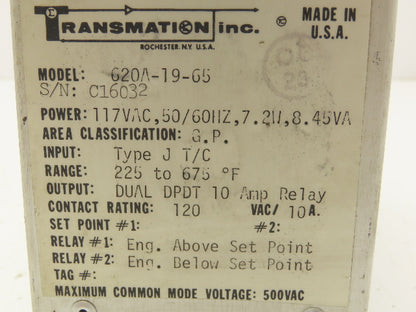 Transmation 620A-19-65 Alarm Relay Module 117V 50/60Hz