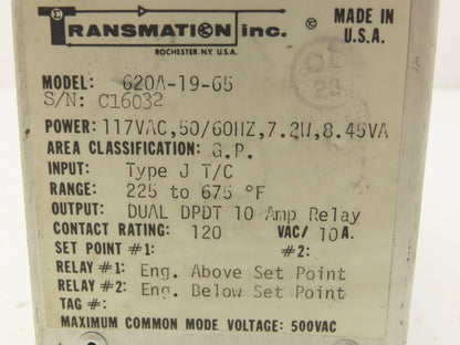Transmation 620A-19-65 Alarm Relay Module 117V 50/60Hz