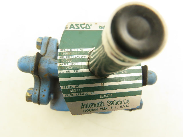 Asco 8316G14 Red-Hat II 3-Way Solenoid Valve 3/8" NPT