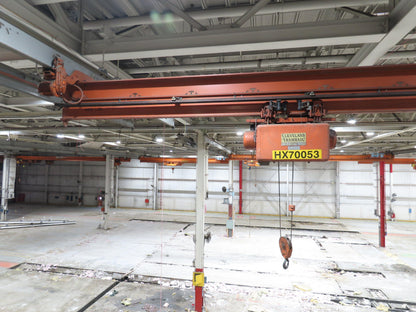 Cleveland Tramrail P&H 2 Ton Underhung Bridge Crane 42' 11" Span Magnetek Remote