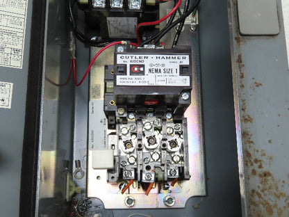 Cutler Hammer A30CDA0 Combination Motor Starter 10Hp 480V 3Ph Size 1 Fused