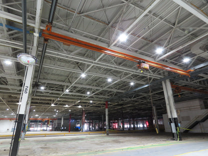 Cleveland Tramrail P&H 1 Ton Single Girder Underhung Bridge Crane 45' 10" Span