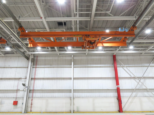 Cleveland Tramrail P&H 7.5 Ton Double Girder Bridge Crane 39' 6" Span w/Remote
