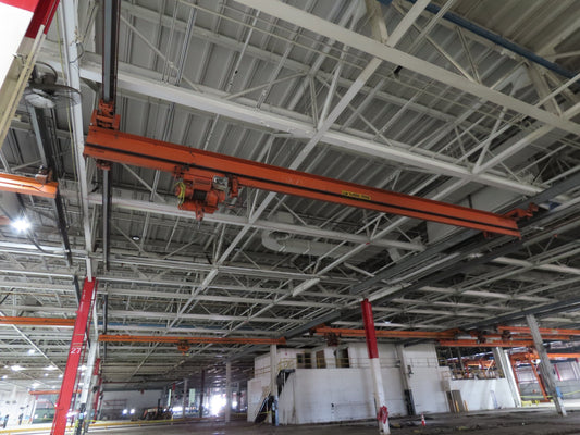 Cleveland Tramrail P&H 3 Ton Underhung Bridge Crane 39' 6" Span Magnetek Remote