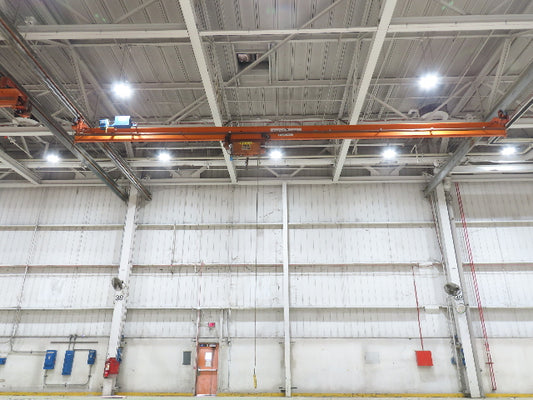 Cleveland Tramrail P&H 2 Ton Single Girder Underhung Bridge Crane 45' 10" Span