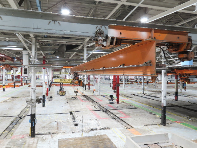 Cleveland Tramrail P&H 4 Ton Single Girder Underhung Bridge Crane 45' 10" Span