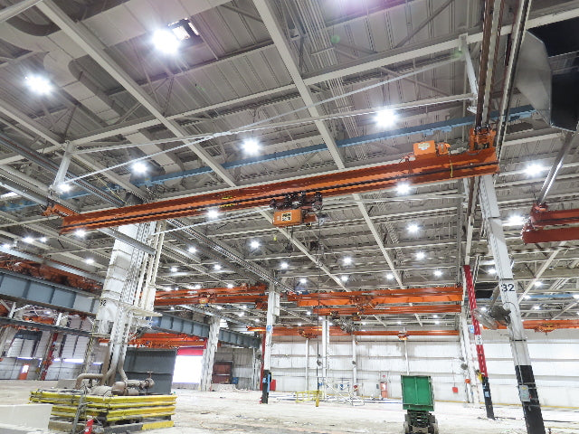 Cleveland Tramrail P&H 4 Ton Single Girder Underhung Bridge Crane 45' 10" Span