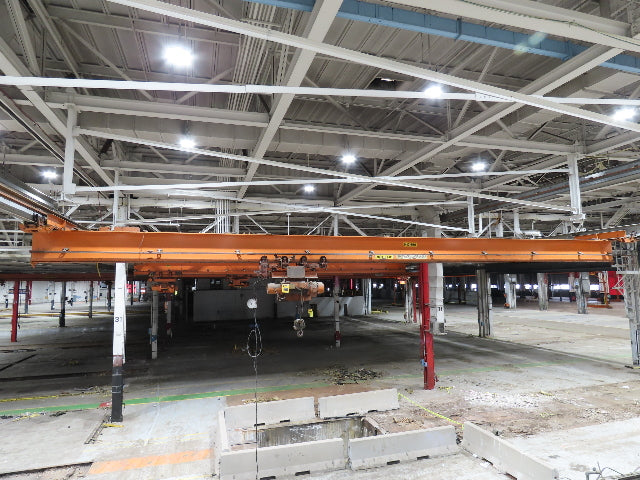Cleveland Tramrail P&H 4 Ton Single Girder Underhung Bridge Crane 45' 10" Span