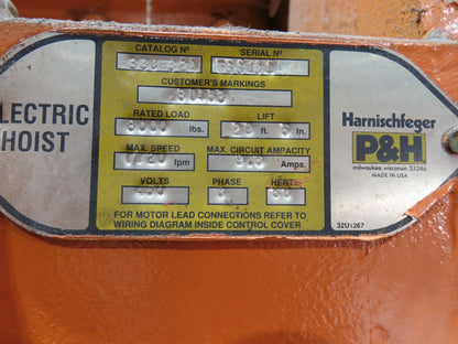 Cleveland Tramrail P&H 4 Ton Single Girder Underhung Bridge Crane 45' 10" Span