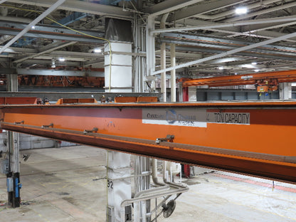 Cleveland Tramrail P&H 4 Ton Single Girder Underhung Bridge Crane 45' 10" Span
