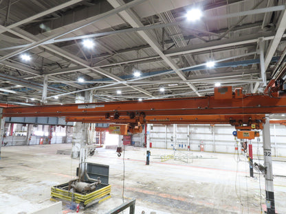 Cleveland Tramrail P&H 4 Ton Single Girder Underhung Bridge Crane 45' 10" Span