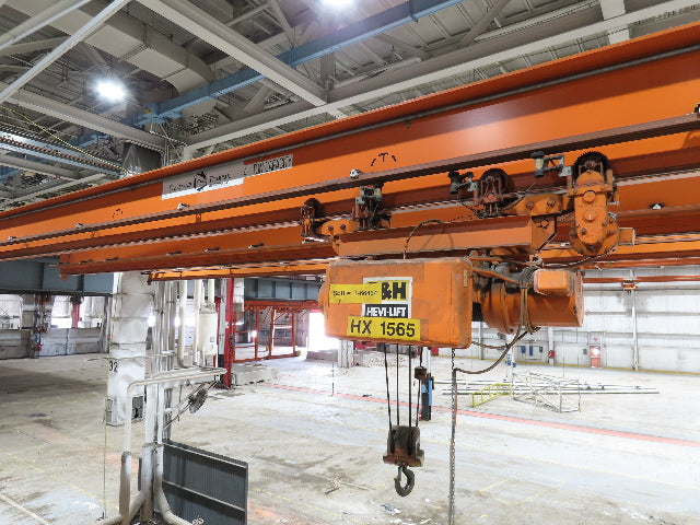 Cleveland Tramrail P&H 4 Ton Single Girder Underhung Bridge Crane 45' 10" Span