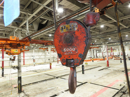 Cleveland Tramrail P&H 3 Ton Underhung Bridge Crane 45' 10" Span w/Remote