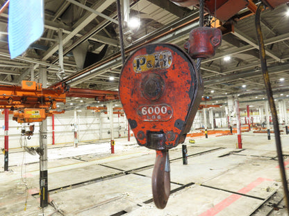 Cleveland Tramrail P&H 3 Ton Underhung Bridge Crane 45' 10" Span w/Remote