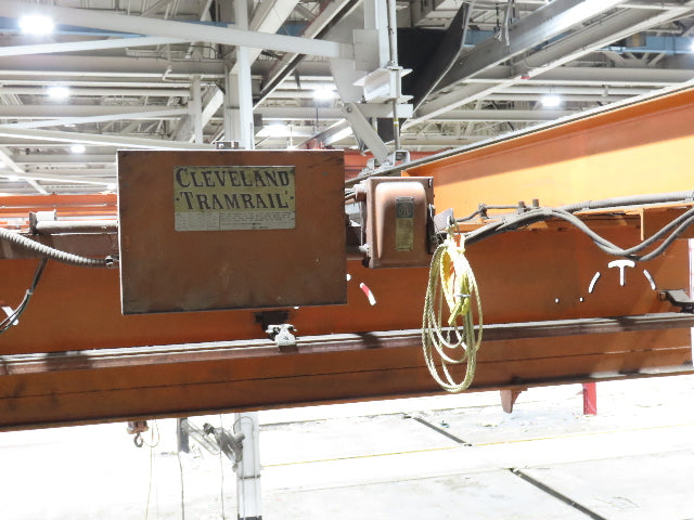 Cleveland Tramrail P&H 3 Ton Underhung Bridge Crane 45' 10" Span w/Remote