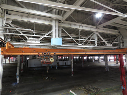 Cleveland Tramrail P&H 3 Ton Underhung Bridge Crane 45' 10" Span w/Remote