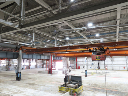 Cleveland Tramrail P&H 3 Ton Underhung Bridge Crane 45' 10" Span w/Remote