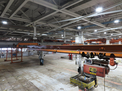 Cleveland Tramrail P&H 3 Ton Underhung Bridge Crane 45' 10" Span w/Remote
