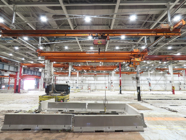 Cleveland Tramrail P&H 3 Ton Underhung Bridge Crane 45' 10" Span w/Remote