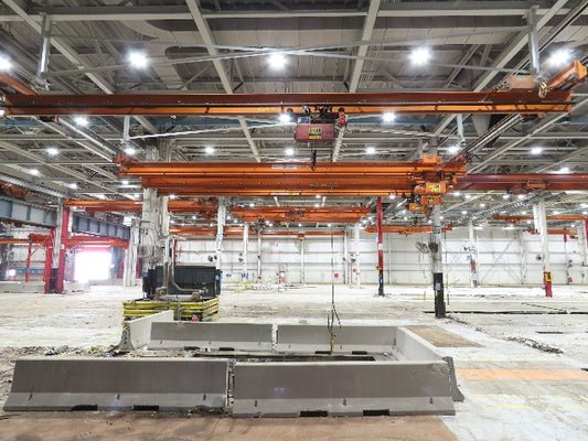 Cleveland Tramrail P&H 3 Ton Underhung Bridge Crane 45' 10" Span w/Remote