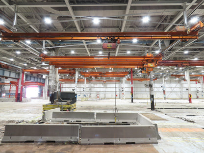 Cleveland Tramrail P&H 3 Ton Underhung Bridge Crane 45' 10" Span w/Remote