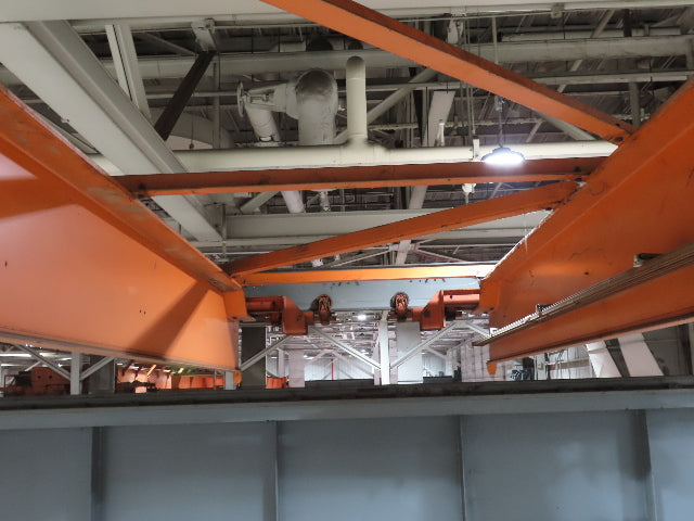 Cleveland Tramrail P&H 7.5 Ton Double Girder Underhung Bridge Crane 45' 10" Span