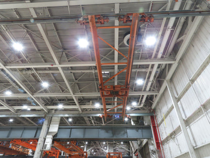 Cleveland Tramrail P&H 7.5 Ton Double Girder Underhung Bridge Crane 45' 10" Span