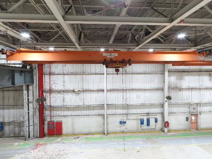 Cleveland Tramrail P&H 7.5 Ton Double Girder Underhung Bridge Crane 45' 10" Span