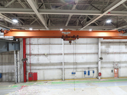 Cleveland Tramrail P&H 7.5 Ton Double Girder Underhung Bridge Crane 45' 10" Span