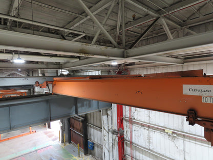 Cleveland Tramrail P&H 7.5 Ton Double Girder Underhung Bridge Crane 45' 10" Span