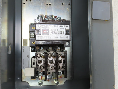 Cutler Hammer A30CDT0 Combination Motor Starter 10Hp 480V 3Ph Size 1 Fused
