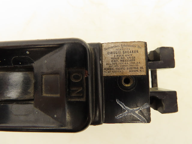 Federal Pacific NE111020 Circuit Breaker 20A Single Pole 120V Lot of 8