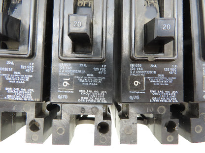 Westinghouse EB1020 Circuit Breaker 20A Single Pole 120V Lot of 13